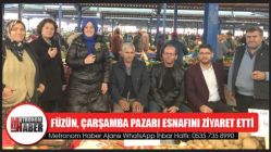 Nefise Şükran Füzün, Çarşamba pazarı esnafını ziyaret etti