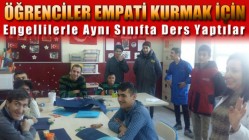 Öğrenciler Empati Kurmak İçin Engellilerle Aynı Sınıfta Ders Yaptılar