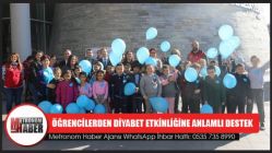 Öğrencilerden Diyabet Etkinliğine Anlamlı Destek