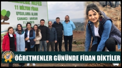 Öğretmenler Gününde Fidan Diktiler