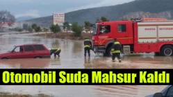 Otomobil Suda Mahsur Kaldı