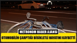 Otomobilin çarptığı bisikletli hayatını kaybetti