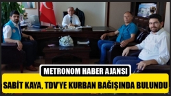 Sabit Kaya, TDV’ye kurban bağışında bulundu