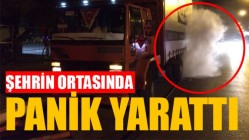 Şehir Merkezinde Tır’dan Çıkan Dumanlar Korkuttu