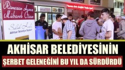 Şerbet Geleneğini bu yıl da sürdürdü