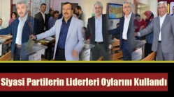 Siyasi Parti Başkanları Oylarını Kullandılar