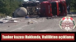 Tanker kazası Hakkında, Valilikten açıklama