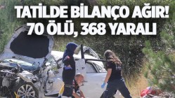 Tatilde Bilanço Ağır: 70 Ölü, 368 Yaralı