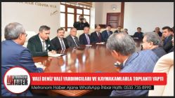 Vali Deniz Vali Yardımcıları Ve Kaymakamlarla Toplantı Yaptı