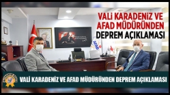 Vali Karadeniz Ve AFAD Müdüründen Deprem Açıklaması