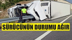 Yan Yatan Araç Sürücüsünün Durumu Ağır