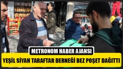 Yeşil Siyah Taraftar Derneği bez poşet dağıttı