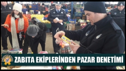 Zabıta ekiplerinden pazar denetimi