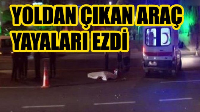 Yoldan Çıkan Araç Yayaları Ezdi