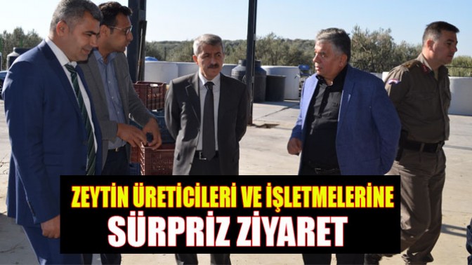 Zeytin Üreticileri ve İşletmelerine Sürpriz Ziyaret