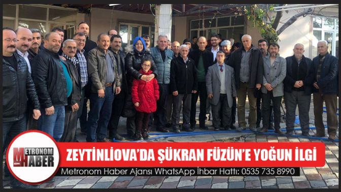 Zeytinliova’da Şükran Füzün’e Yoğun İlgi